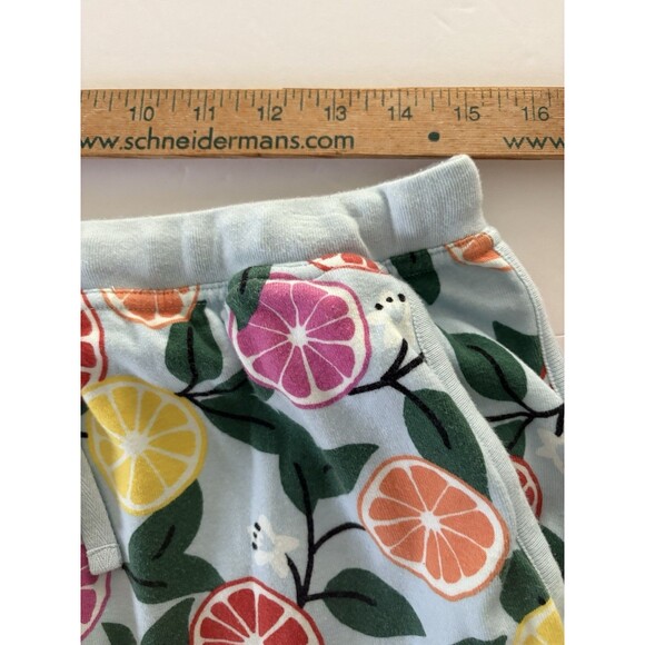 Hanna Andersson 2 Pc Pajama Short Set Size L Blue Sleeveless Cotton Citrus Fruit - Picture 15 of 16